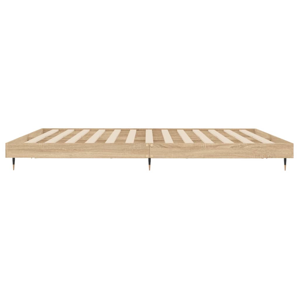 Bettgestell ohne Matratze Sonoma-Eiche 150x200 cm Holzwerkstoff