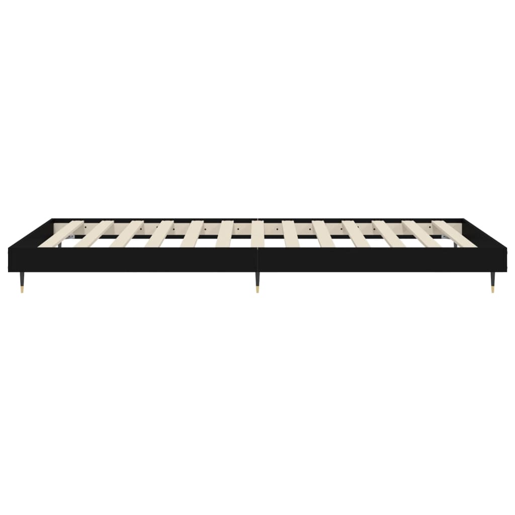 Bettgestell Schwarz 100x200 cm Holzwerkstoff