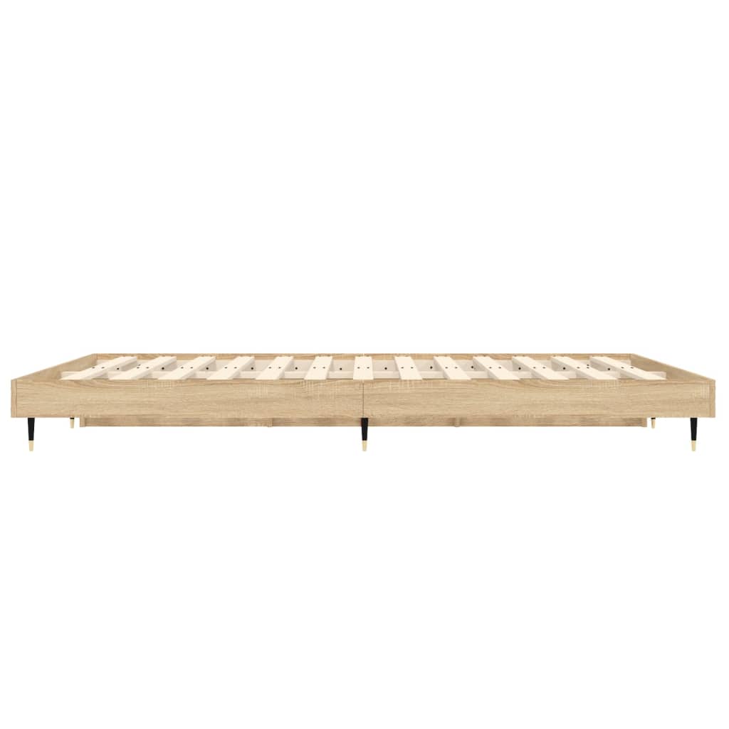 Bettgestell ohne Matratze Sonoma-Eiche 140x190 cm Holzwerkstoff