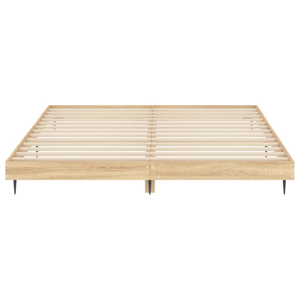 Bettgestell ohne Matratze Sonoma-Eiche 150x200 cm Holzwerkstoff