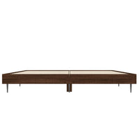 Thumbnail for Bettgestell Braun Eichen-Optik 135x190 cm Holzwerkstoff