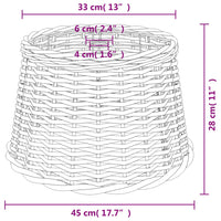 Thumbnail for Lampenschirm Weiß Ø45x28 cm Korbweide