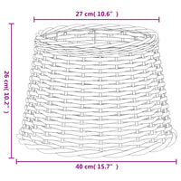 Thumbnail for Lampenschirm Weiß Ø40x26 cm Korbweide