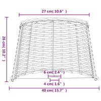 Thumbnail for Lampenschirm Weiß Ø40x26 cm Korbweide