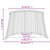 Thumbnail for Lampenschirm Braun Ø45x28 cm Korbweide