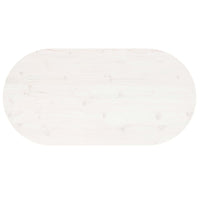 Thumbnail for Tischplatte Weiß 100x50x2,5 cm Massivholz Kiefer Oval