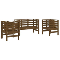 Thumbnail for 3-tlg. Garten-Lounge-Set Honigbraun Massivholz Kiefer