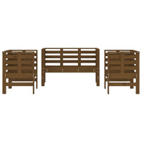Thumbnail for 3-tlg. Garten-Lounge-Set Honigbraun Massivholz Kiefer