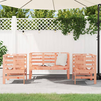 Thumbnail for 3-tlg. Garten-Lounge-Set Massivholz Douglasie