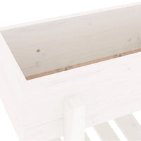 Thumbnail for Hochbeet Weiß 101x30x69 cm Massivholz Kiefer