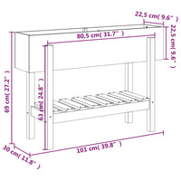 Thumbnail for Hochbeet 101x30x69 cm Massivholz Douglasie