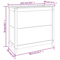 Thumbnail for Pflanzkübel 82,5x40x78 cm Massivholz Kiefer