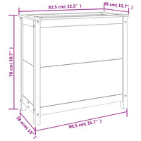 Thumbnail for Pflanzkübel Weiß 82,5x40x78 cm Massivholz Kiefer