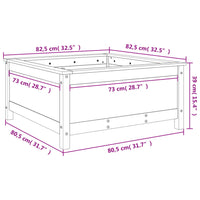 Thumbnail for Pflanzkübel 82,5x82,5x39 cm Massivholz Douglasie