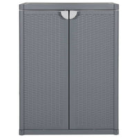 Thumbnail for Gartenschrank Grau 65x45x88 cm PP Rattan-Optik