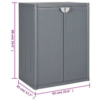 Thumbnail for Gartenschrank Grau 65x45x88 cm PP Rattan-Optik