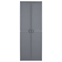 Thumbnail for Gartenschrank Grau 65x45x172 cm PP Rattan
