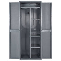 Thumbnail for Gartenschrank Grau 65x45x172 cm PP Rattan