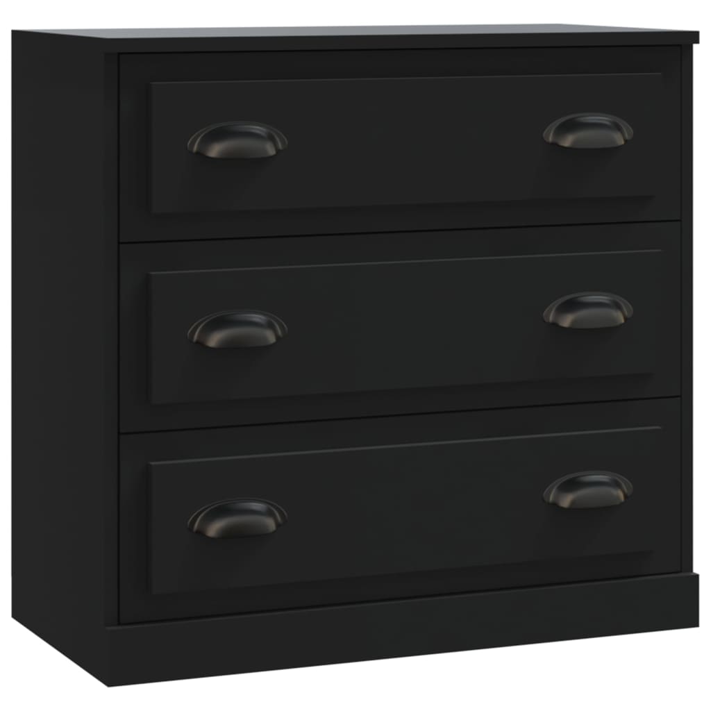 Sideboards 2 Stk. Schwarz Holzwerkstoff