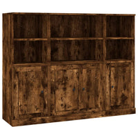 Thumbnail for Highboards 3 Stk. Räuchereiche Holzwerkstoff