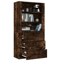 Thumbnail for Highboard Räuchereiche Holzwerkstoff