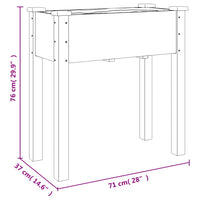Thumbnail for Pflanzkübel mit Einsatz 71x37x76 cm Massivholz Tanne