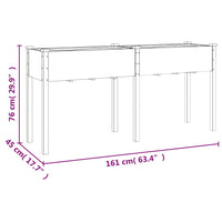 Thumbnail for Pflanzkübel mit Einsatz Braun 161x45x76 cm Massivholz Tanne