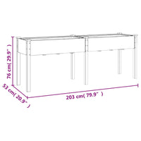 Thumbnail for Pflanzkübel mit Einsatz Braun 203x53x76 cm Massivholz Tanne