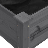 Thumbnail for Pflanzkübel mit Einsatz Grau 203x53x76 cm Massivholz Tanne