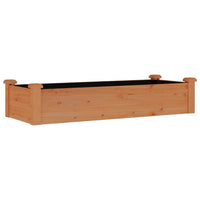 Thumbnail for Hochbeet mit Einsatz Braun 120x45x25 cm Massivholz Tanne