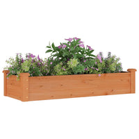 Thumbnail for Hochbeet mit Einsatz Braun 120x45x25 cm Massivholz Tanne