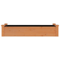 Thumbnail for Hochbeet mit Einsatz Braun 120x45x25 cm Massivholz Tanne