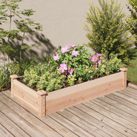 Thumbnail for Hochbeet mit Einsatz 120x60x25 cm Massivholz Tanne