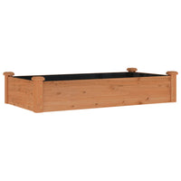 Thumbnail for Hochbeet mit Einsatz Braun 120x60x25 cm Massivholz Tanne