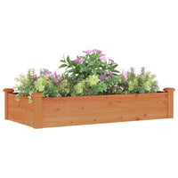 Thumbnail for Hochbeet mit Einsatz Braun 120x60x25 cm Massivholz Tanne
