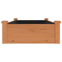 Thumbnail for Hochbeet mit Einsatz Braun 120x60x25 cm Massivholz Tanne