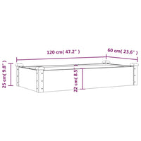 Thumbnail for Hochbeet mit Einsatz Braun 120x60x25 cm Massivholz Tanne