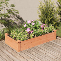 Thumbnail for Hochbeet mit Einsatz Braun 120x60x25 cm Massivholz Tanne