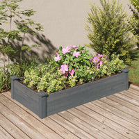 Thumbnail for Hochbeet mit Einsatz Grau 120x60x25 cm Massivholz Tanne
