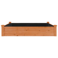 Thumbnail for Hochbeet mit Einsatz Braun 120x120x25 cm Massivholz Tanne