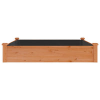 Thumbnail for Hochbeet mit Einsatz Braun 120x120x25 cm Massivholz Tanne