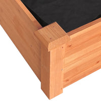 Thumbnail for Hochbeet mit Einsatz Braun 120x120x25 cm Massivholz Tanne