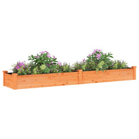 Thumbnail for Hochbeet mit Einsatz Braun 240x45x25 cm Massivholz Tanne