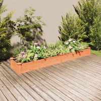 Thumbnail for Hochbeet mit Einsatz Braun 240x45x25 cm Massivholz Tanne