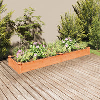 Thumbnail for Hochbeet mit Einsatz Braun 240x60x25 cm Massivholz Tanne