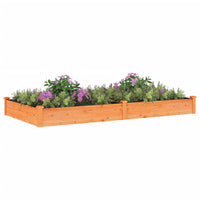 Thumbnail for Hochbeet mit Einsatz Braun 240x120x25 cm Massivholz Tanne