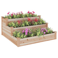 Thumbnail for Hochbeet 120x120x56 cm Massivholz Tanne