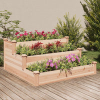 Thumbnail for Hochbeet 120x120x56 cm Massivholz Tanne