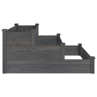 Thumbnail for Hochbeet Grau 120x120x56 cm Massivholz Tanne