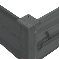 Thumbnail for Hochbeet Grau 120x120x56 cm Massivholz Tanne